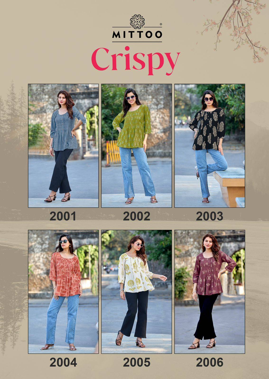 CRISPY By MITTOO 2001 To 2006 Series Designer Stylish Fancy Colorful Beautiful Ethnic Wear Collection Tops At Wholesale Price